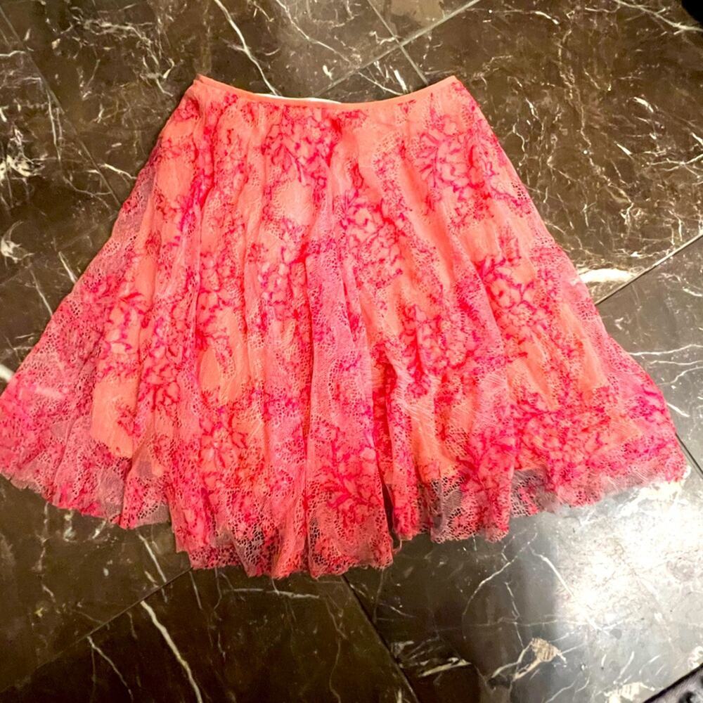 NWOT BURBERRY  children Wilton Pleated Lace Skirt size 6